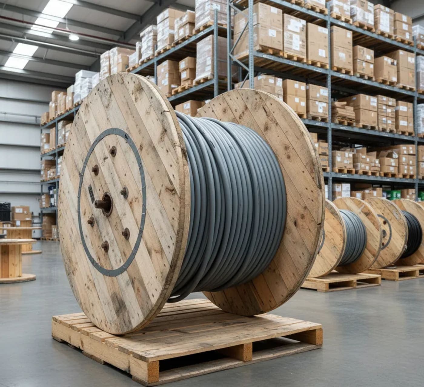 Ahşap Kablo Makarası Arka Plan