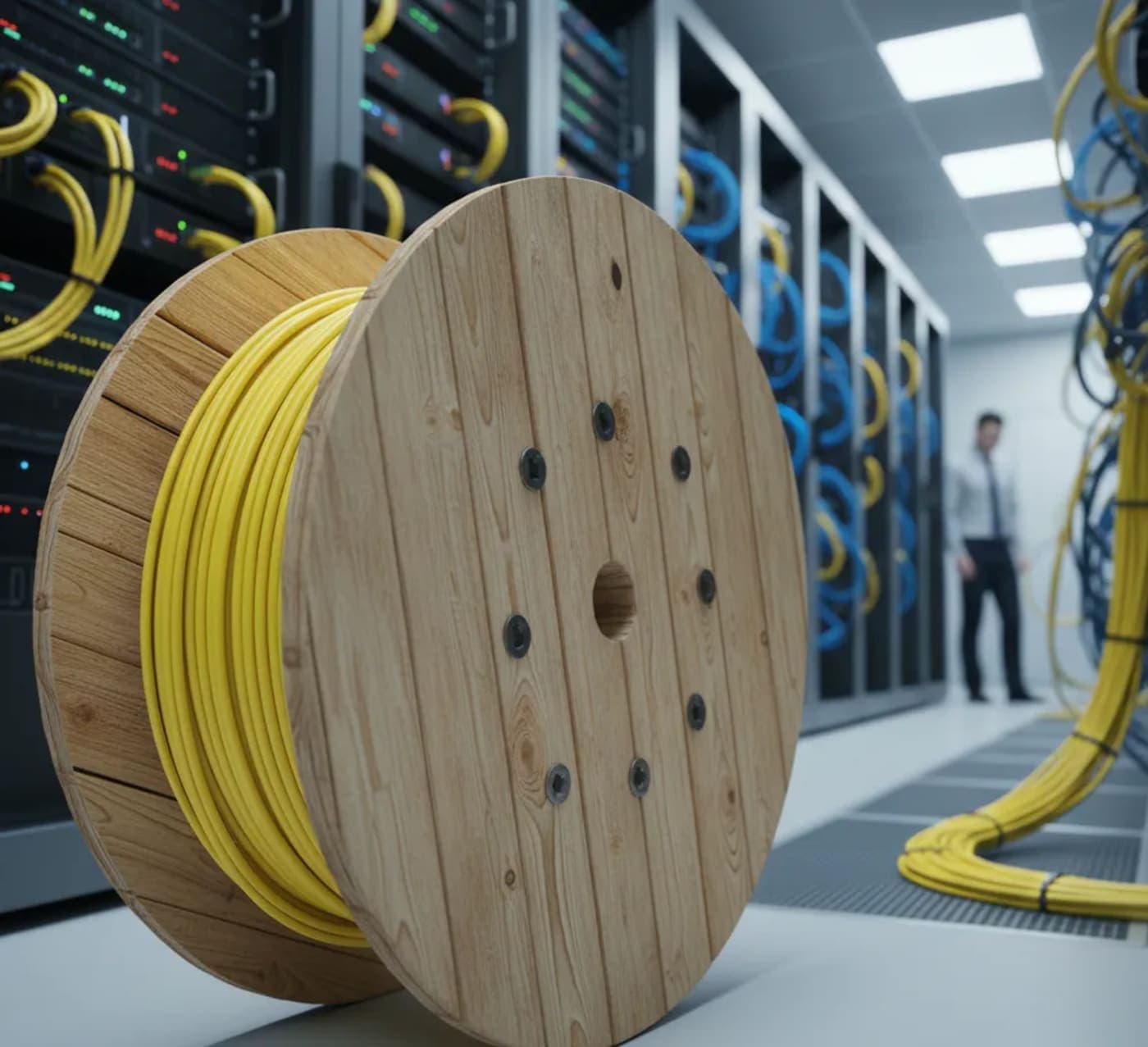 Fiberoptik Kablo Makarası Arka Plan